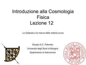 Introduzione alla Cosmologia Fisica Lezione 12