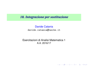 integrali per sostituzione - Alessandro Giacomini