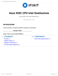 Asus X55C CPU Intel Sostituzione