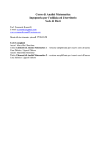 Programma del Corso - Home page prof. Emanuele Rosatelli