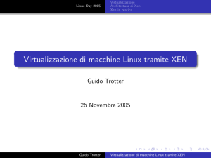 Virtualizzazione di macchine Linux tramite XEN