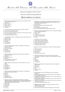 Biochimica_clinica - Scuole di Specializzazione in Medicina