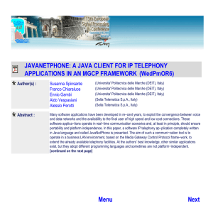 JAVANETPHONE: A JAVA CLIENT FOR IP TELEPHONY