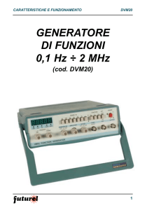 GENERATORE DI FUNZIONI 0,1 Hz ÷ 2 MHz