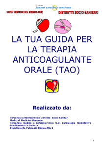terapia anticoagulante orale (tao) - Unità di gestione del rischio ASL3