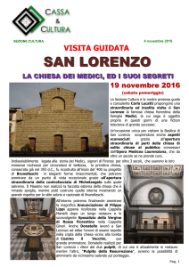 Visita Guidata SAN LORENZO, la chiesa dei Medici, ed i suoi segreti