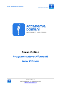 Corso Online Programmatore Microsoft New Edition