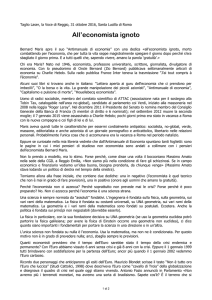 All`economista ignoto - Centro Culturale Il Faro Modena