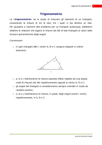 Relazioni tra gli elementi di un triangolo rettangolo