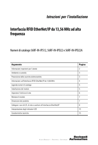 56RF-IN008A-IT-P, Interfaccia RFID EtherNet/IP da 13,56 MHz ad