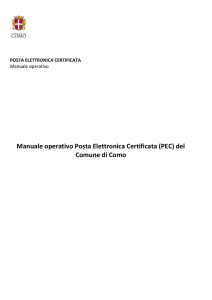 Manuale operativo Posta Elettronica Certificata