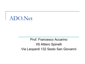 ADO.Net - Prof.Accarino