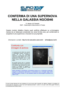 Conferma di u na supernova nella galassia