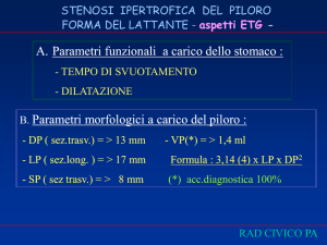 A. Parametri funzionali a carico dello stomaco : Parametri funzionali