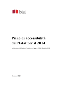 Piano di accessibilità dell`Istat per il 2014