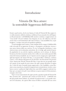 Introduzione Vittorio De Sica attore: la sostenibile leggerezza dell