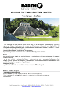 Programma Messico e Guatemala - Partenza 2 Agosto