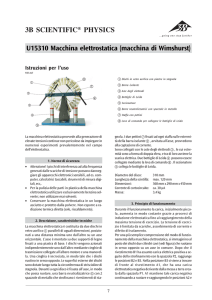 3B SCIENTIFIC® PHYSICS U15310 Macchina elettrostatica