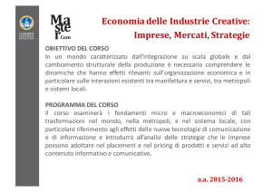 Economia delle Industrie Creative: Imprese, Mercati, Strategie