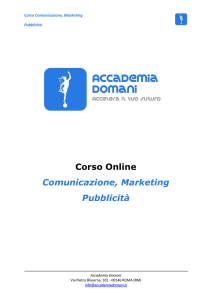 Corso Online Comunicazione, Marketing Pubblicità