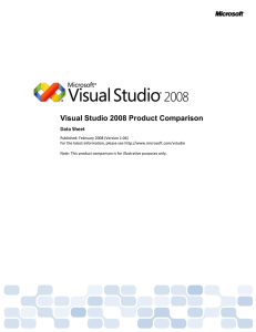 Visual Studio 2008 Product Comparison - M-Link