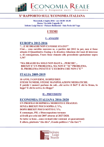 X° RAPPORTO SULL`ECONOMIA ITALIANA I TEMI EUROPA 2012