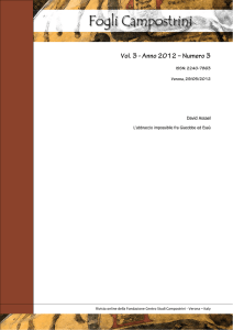 Vol. 3 - Anno 2012 – Numero 3 - Fogli Campostrini
