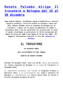 Renato Palumbo dirige Il trovatore a Bologna dal 18 al 30 dicembre