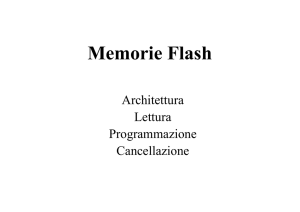 Memorie Flash - Dipartimento di Ingegneria Industriale e dell