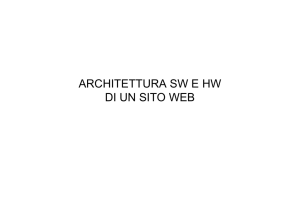 ARCHITETTURA SW E HW DI UN SITO WEB
