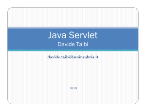 Java Servlet - Davide Taibi