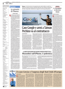 Caso Google e armi a Taiwan Pechino va al