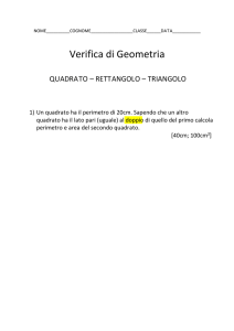 Vedifica di Geometria – Quadrati, Rettangoli, Triangoli1