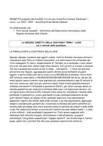 Relazione Terra-Luna - Liceo Scientifico Statale GB Grassi Lecco