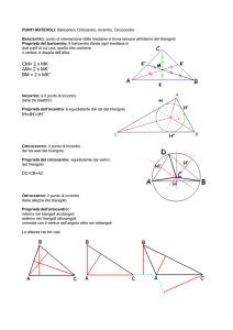 Teoria i punti notevoli dei triangoli