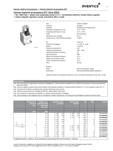 Valvola riduttrice di pressione E/P, Serie ED05