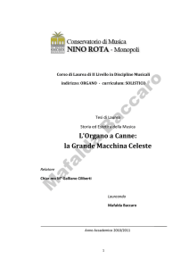 l`organo a canne - Mafalda Baccaro