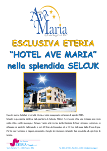 ESCLUSIVA ETERIA “HOTEL AVE MARIA” nella