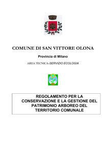 regolamento verde - Comune di San Vittore Olona