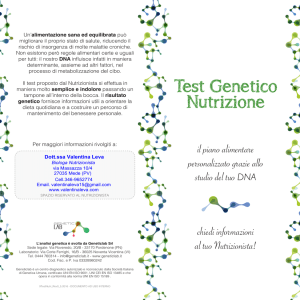 Test Genetico Nutrizione