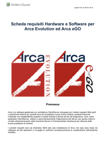 Arca Requisiti Hardware e Software
