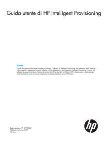 Guida utente di HP Intelligent Provisioning