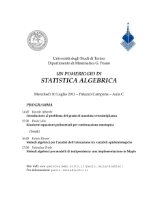 STATISTICA ALGEBRICA