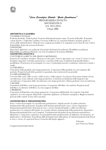 Matematica - Liceo Scientifico Guido Castelnuovo