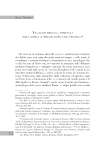Troiano, R. Tradizioni regionali dialettali nella critica