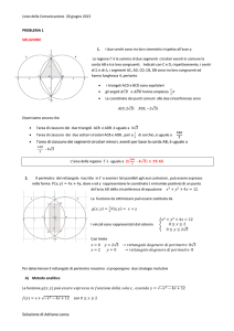 Soluzione di Adriana Lanza l`area di ciascuno dei segmenti circolari