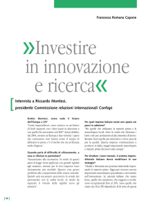 Investire in innovazione e ricerca. Intervista a Riccardo Montesi