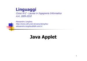 Applet in Java (aggiornato al 14-gen-10)