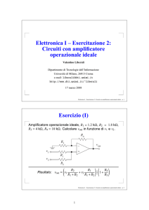 Elettronica I – Esercitazione 2: Circuiti con amplificatore