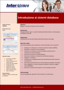 Introduzione ai sistemi database